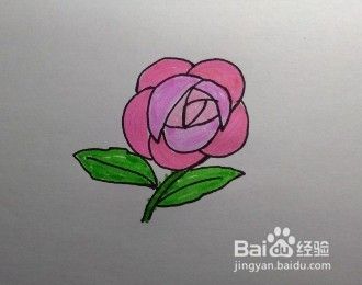 简笔画教程 玫瑰花的画法 简单易学 一看就会 百度经验