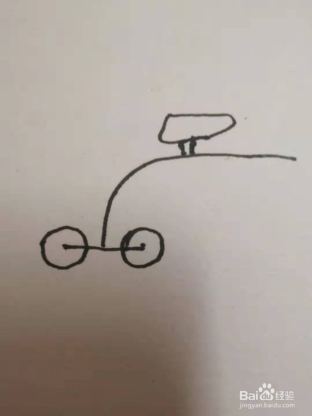 三轮车的简笔画