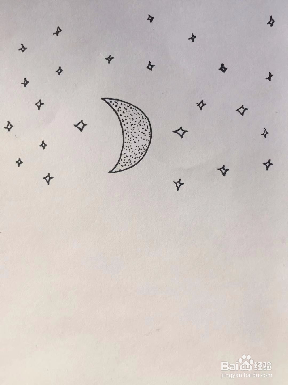 茉莉水彩手绘之月色河滩