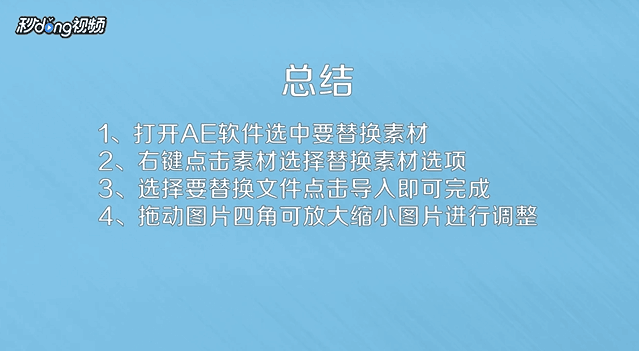 AE模板如何替换素材