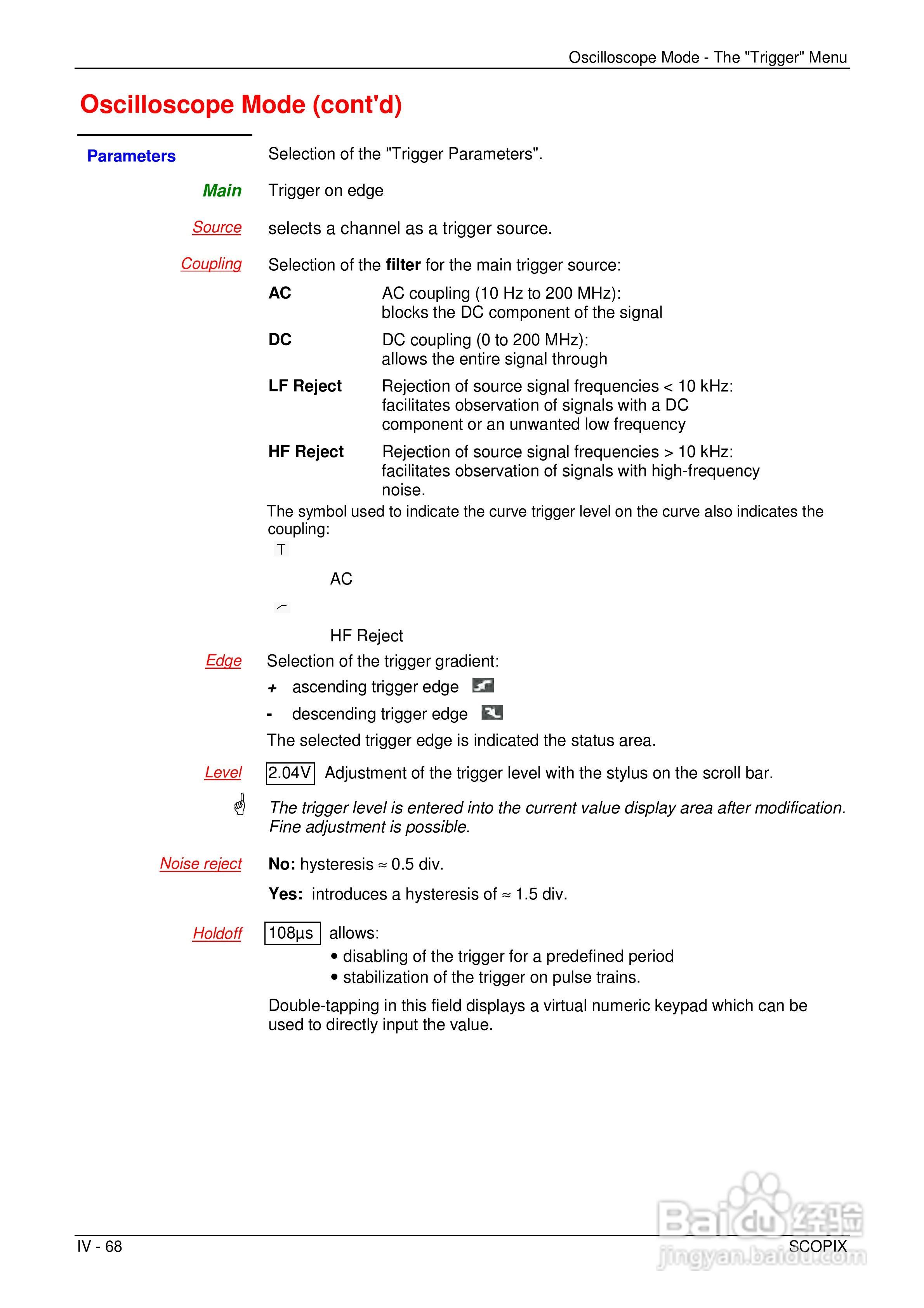 OX7204便携式数字存储示波器用户手册:[7]