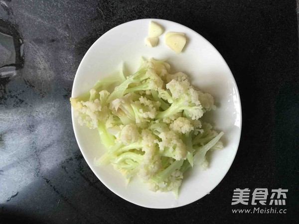 菜花配海虾的做法