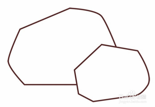 在旁边再画出其他的石头初步形态