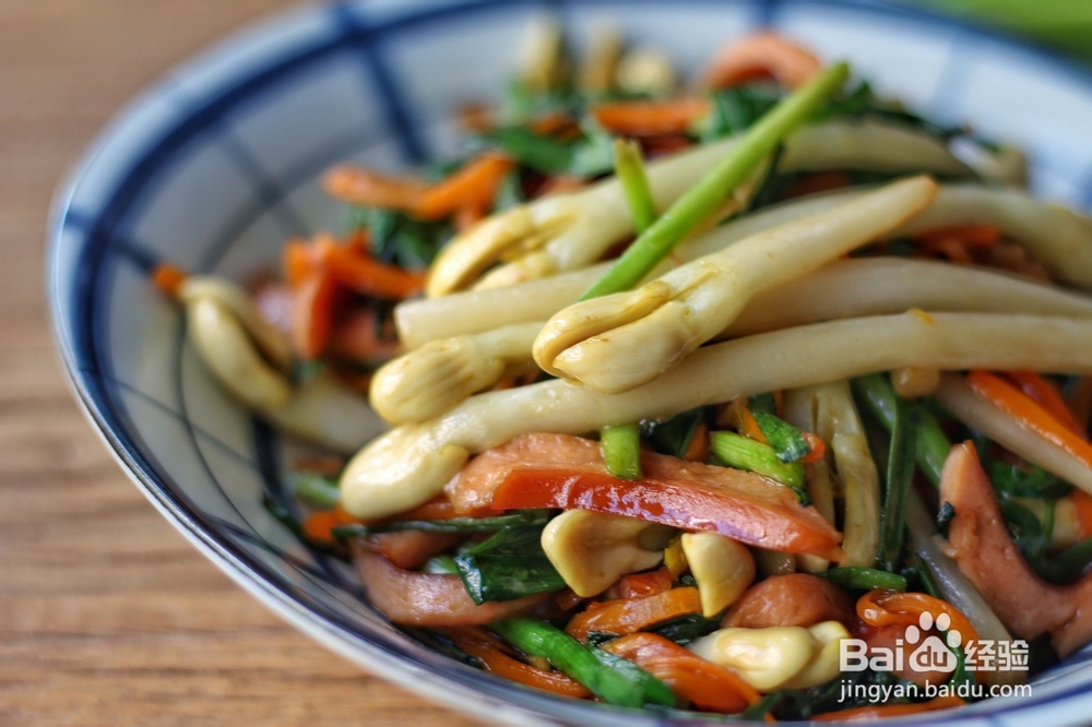 小炒花生芽的做法