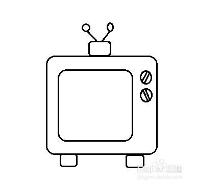 简笔画-电视机的简笔画如何画