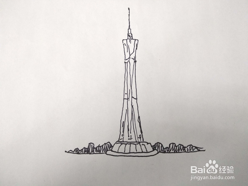 怎么画郑州市中原福塔速写?卡通儿童简笔画教程