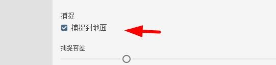 dimension如何开启捕捉到地面属性