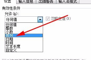 excel表格设置设置选项