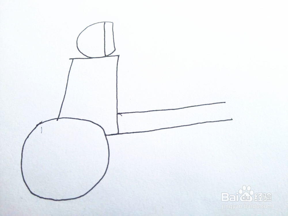 简笔画之摩托车的画法