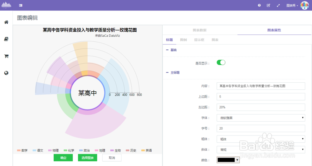 如何用图表秀做玫瑰花图