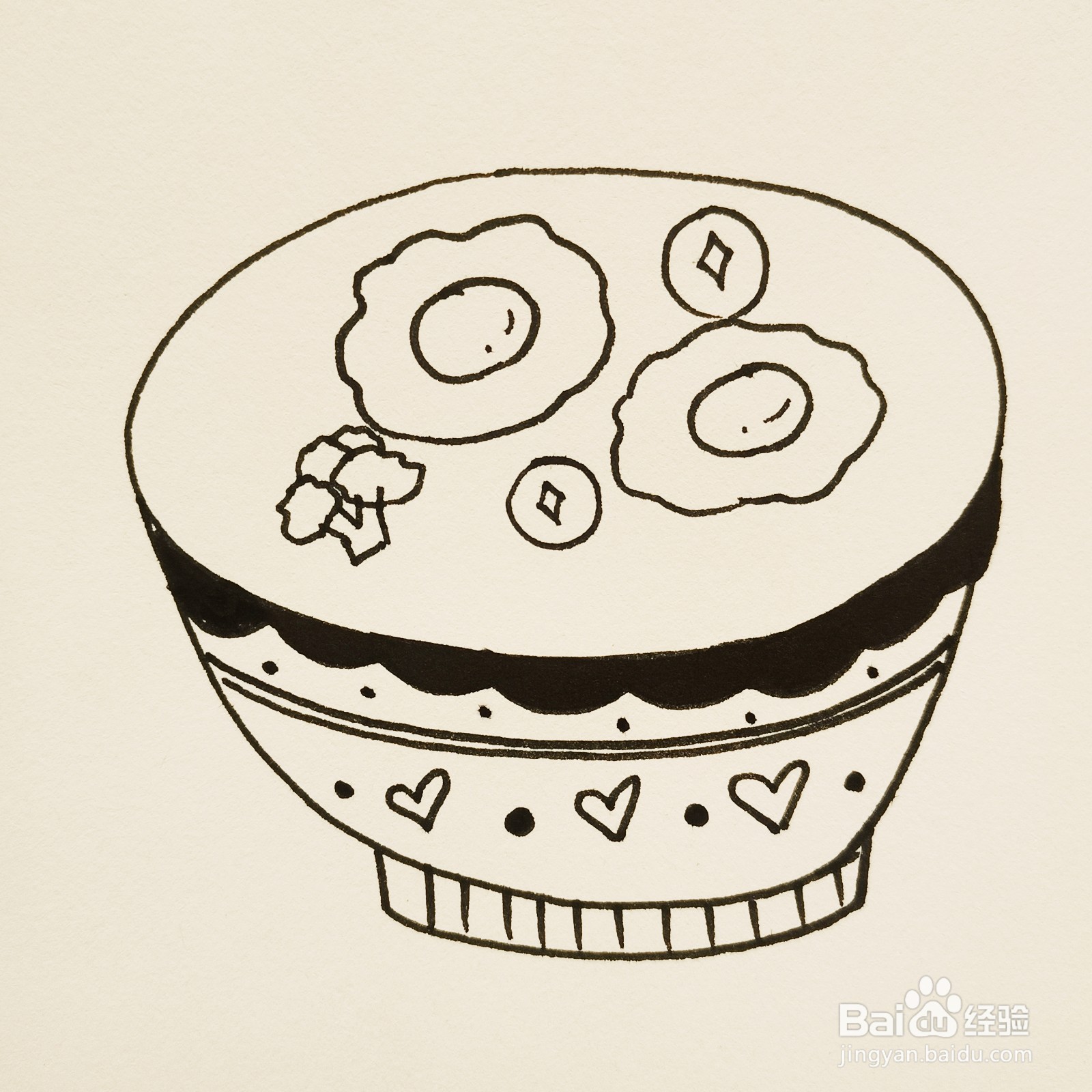 简笔画怎么画一碗拉面？