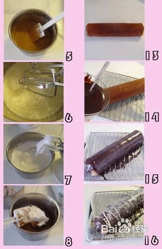 淋酱巧克力树莓蛋糕卷的做法