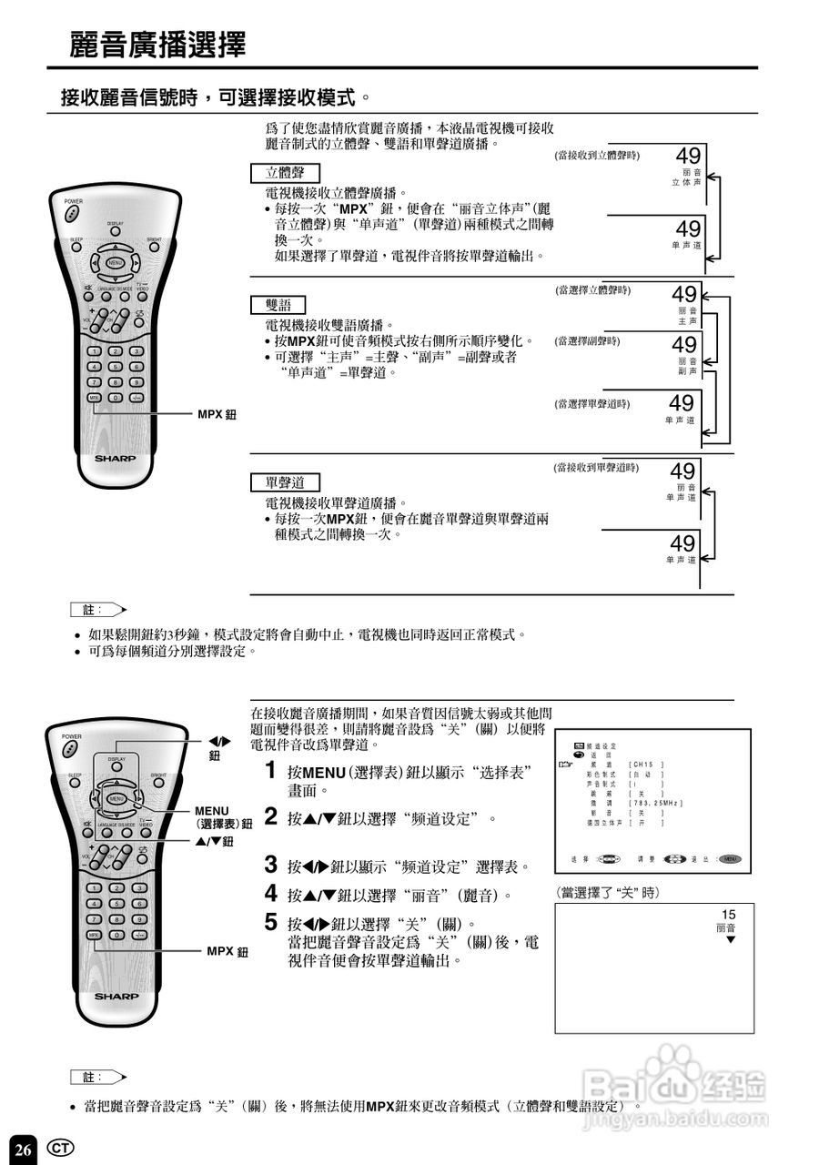 声宝LC-15B4H型液晶电视机说明书:[3]