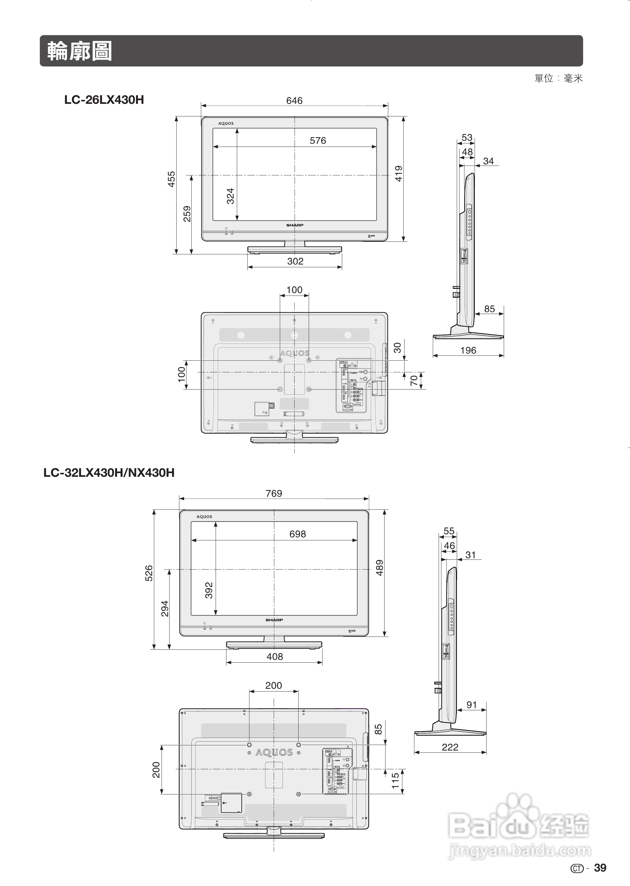 声宝LC-26LX430H型液晶电视机说明书:[4]
