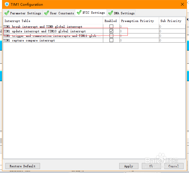 如何使用stm32cubemx配置定制器中断f407