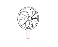 简笔画---怎么画一台电风扇