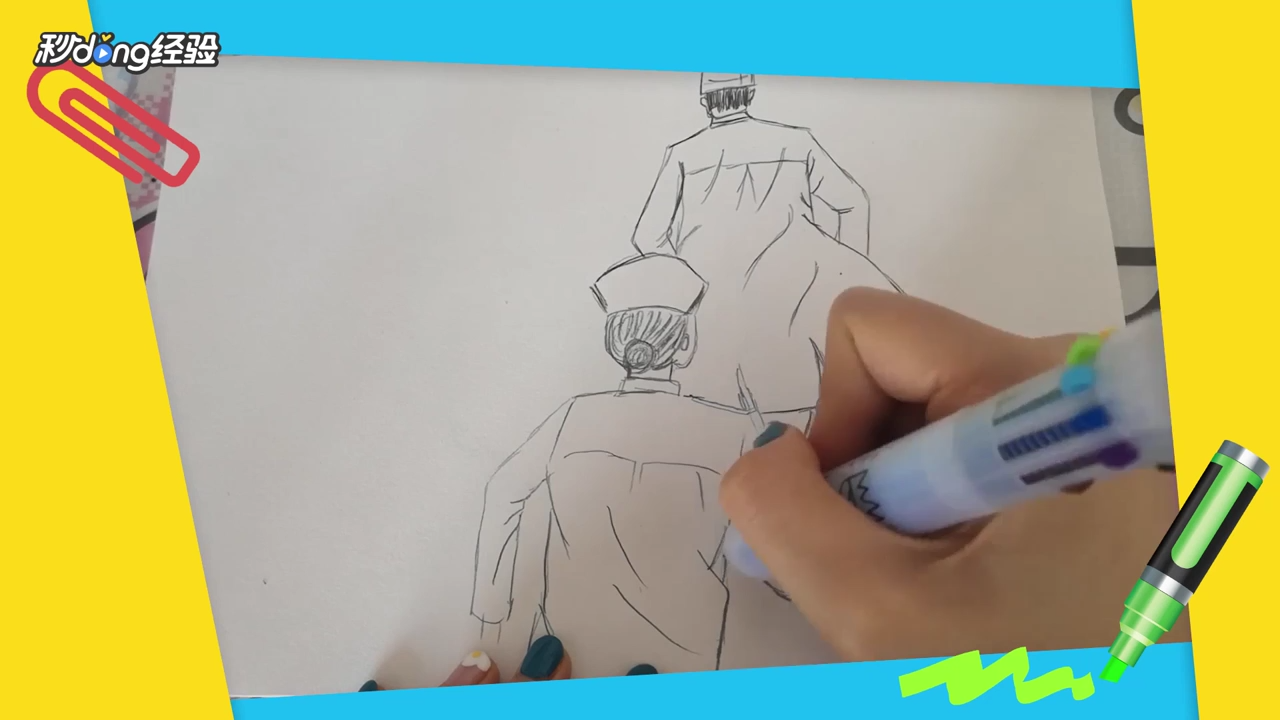 疫情一线人员的简笔画怎么画？