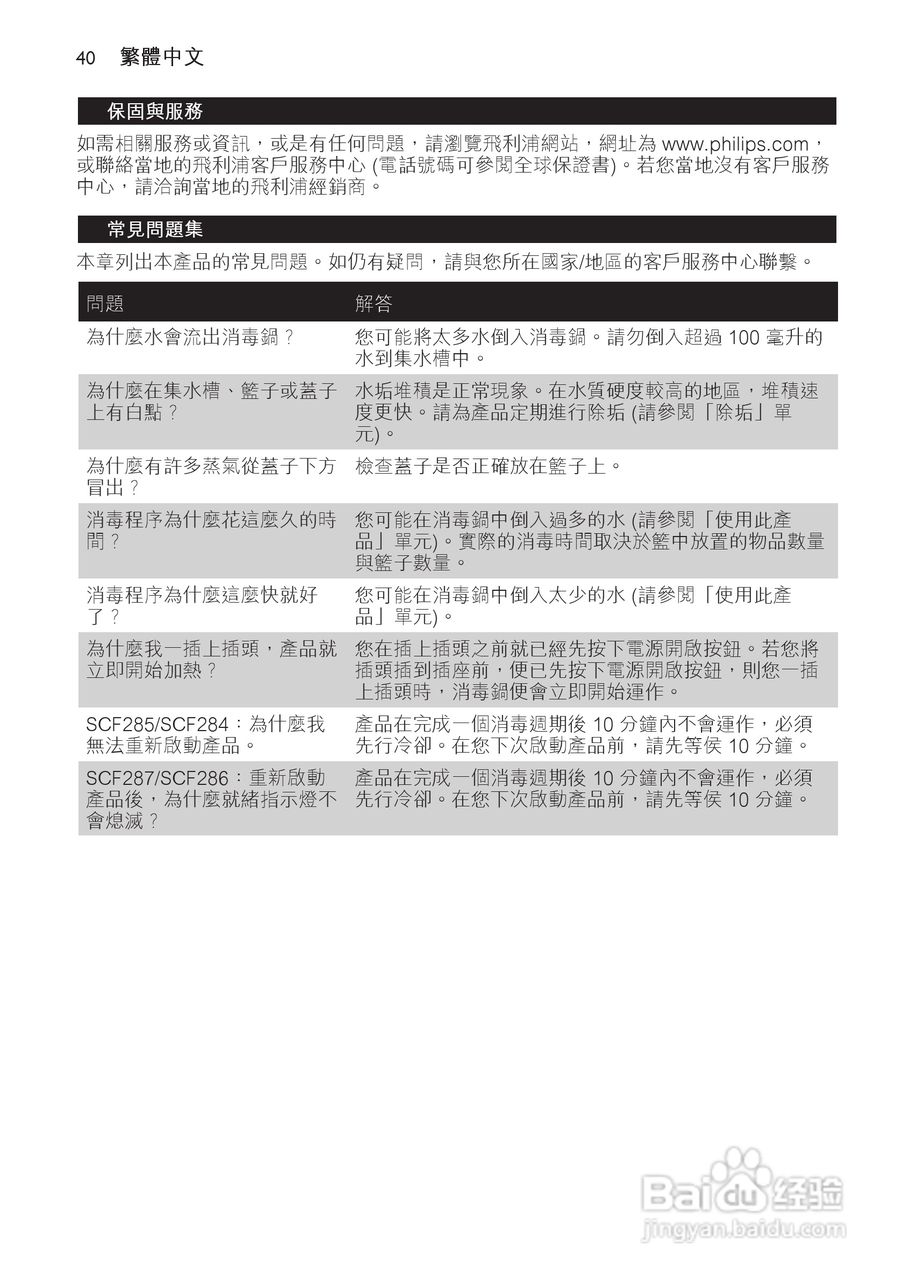 PHILIPS SCF285电子蒸汽消毒锅说明书:[4]