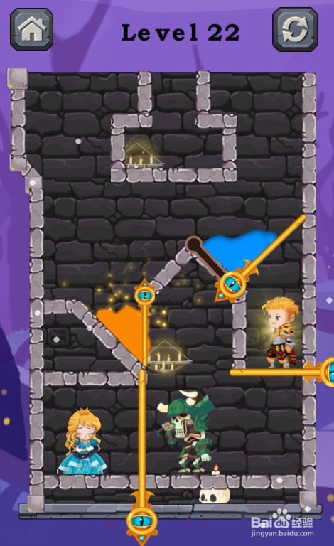 Pins Rescue Princess的Level 22如何过关