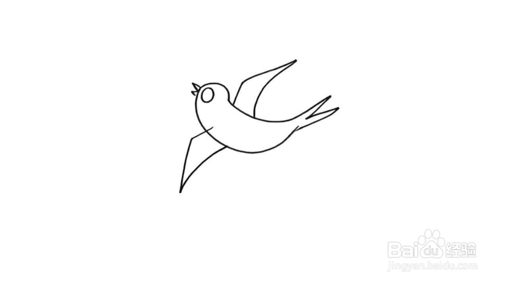 小燕子简笔画教程