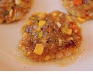 超简单无油无淀粉香辣虾饼的做法