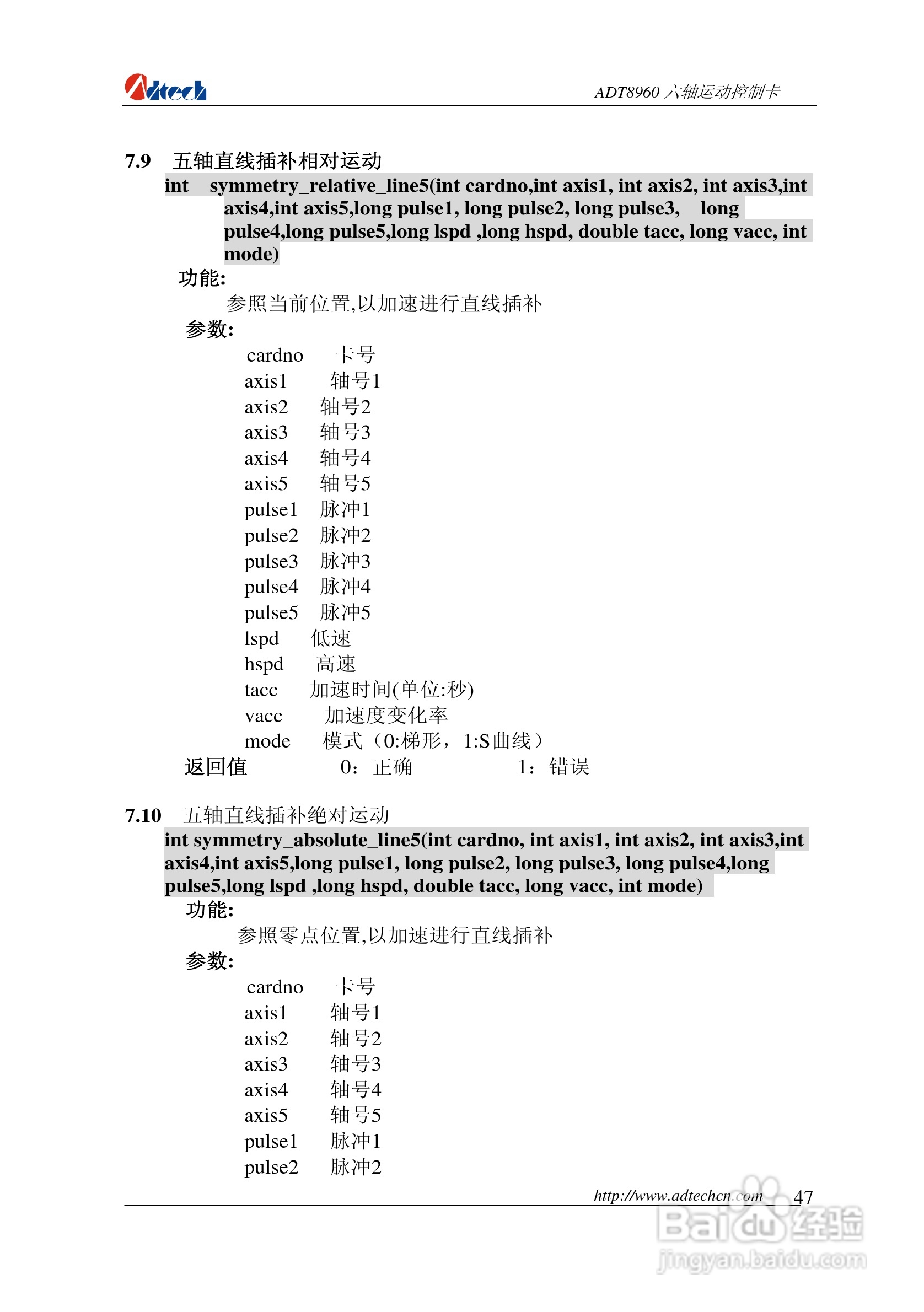 众为兴数控 ADT-88960六轴运动控制卡用户手册:[5]