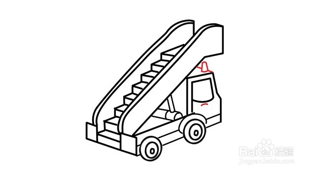简笔画--飞机场云梯车怎么画
