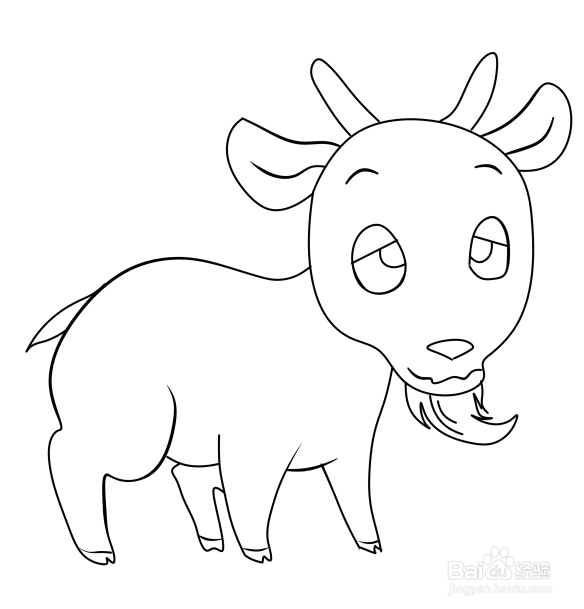 简笔画----小山羊的画法