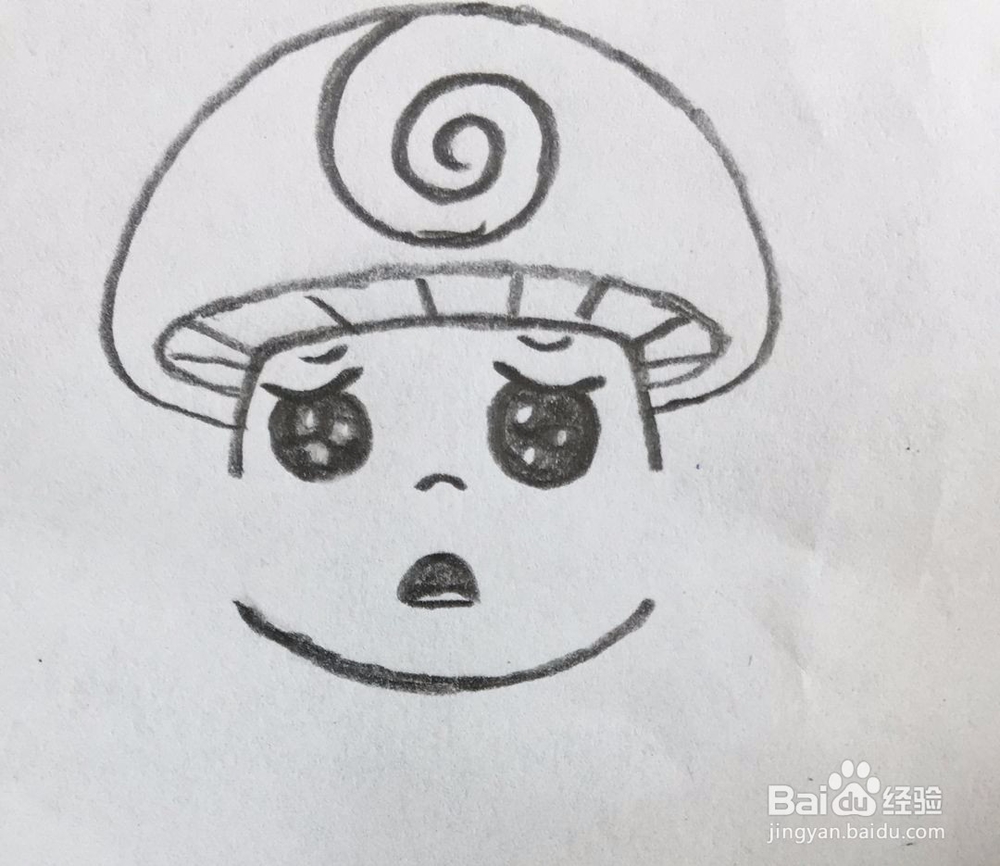 楚楚可怜的蘑菇君如何画