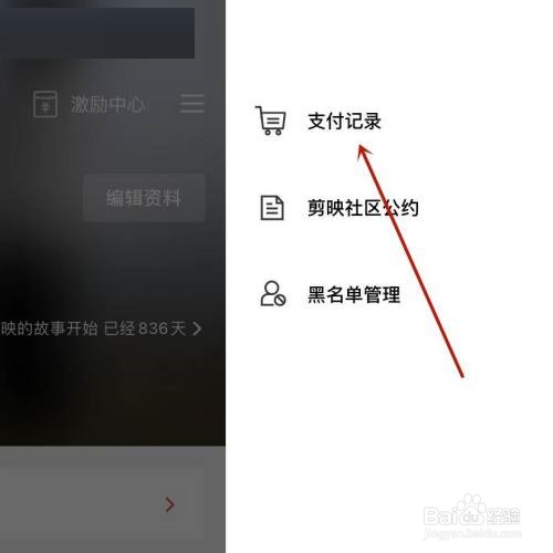 剪映支付记录怎么查看