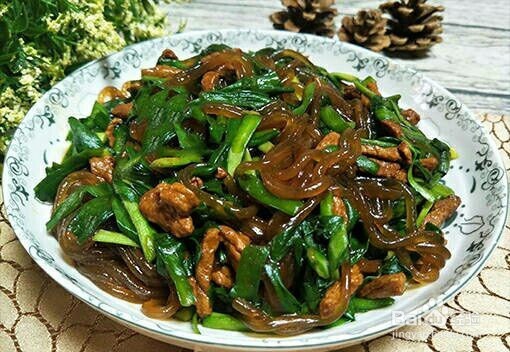 自制韭菜粉条炒肉的做法