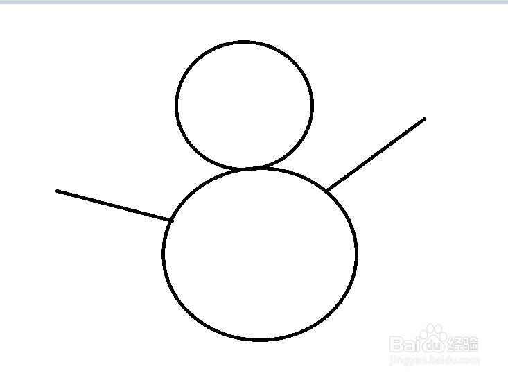 画图工具如何画一个雪人