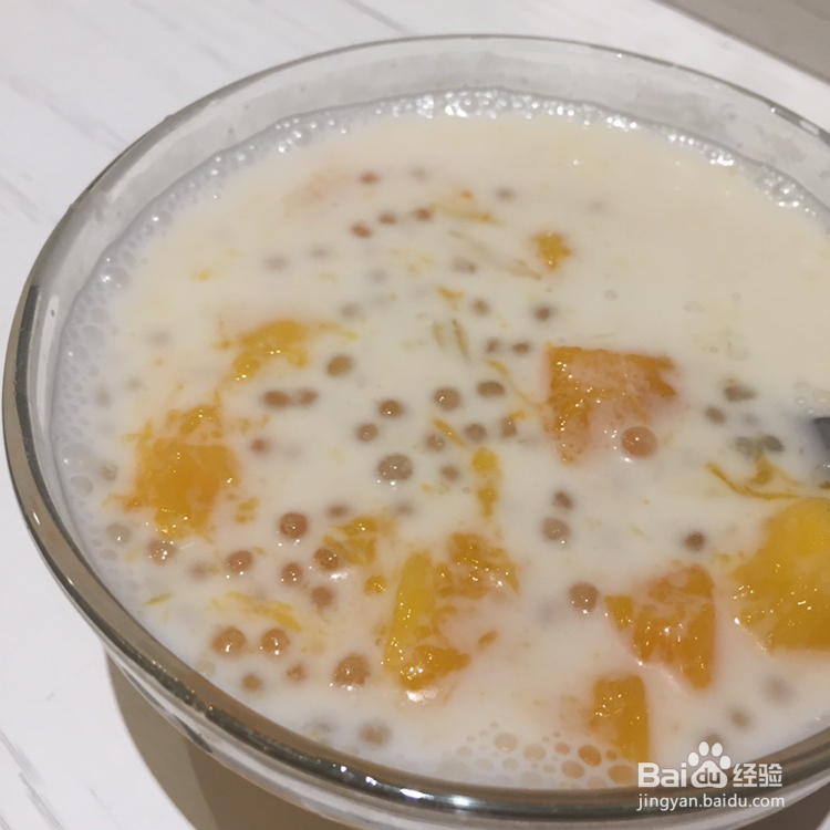 简单好吃的芒果西米露