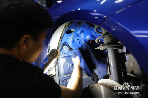 宝马16款328i胎噪隔音处理过程分享