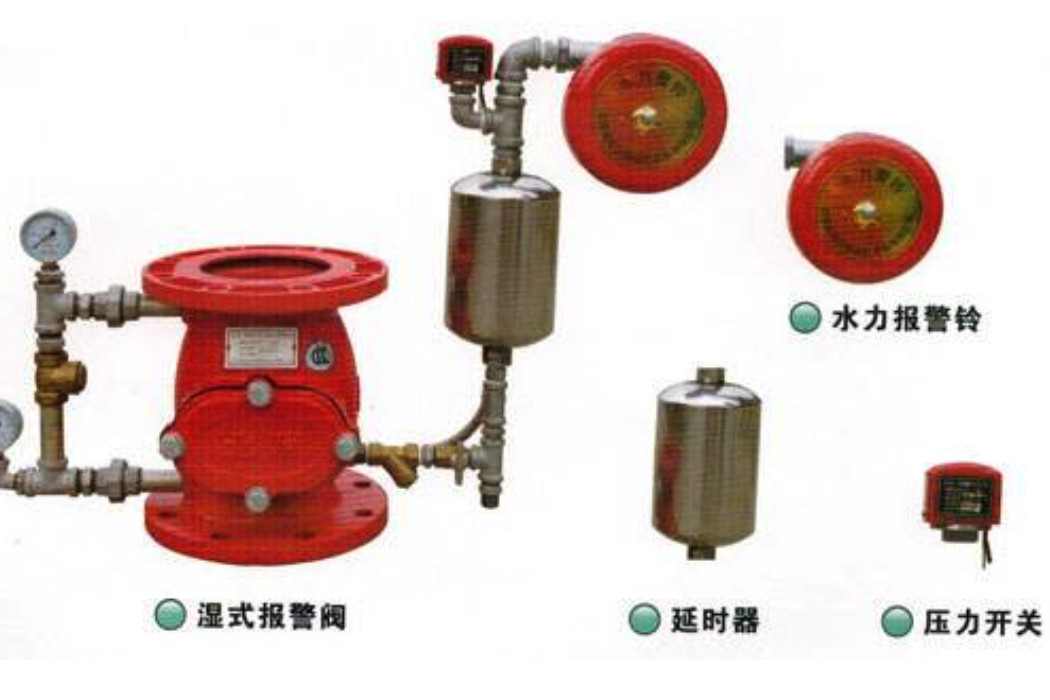 湿式自动喷水系统中,哪些阀门平时处于开启状态