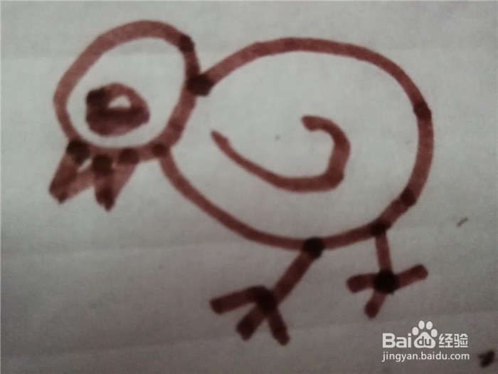 怎么样用简笔画画小鸡仔