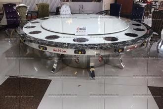 重庆市餐厅钢化玻璃火锅桌的特点是：