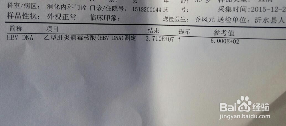 乙肝病毒dna定量结果如何看