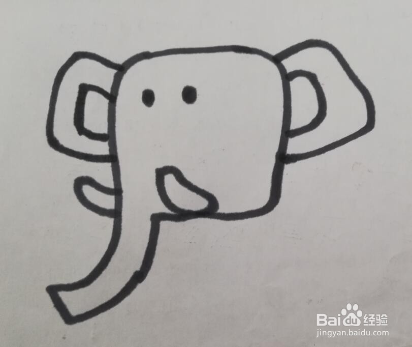 大象的画法 大象的简笔画