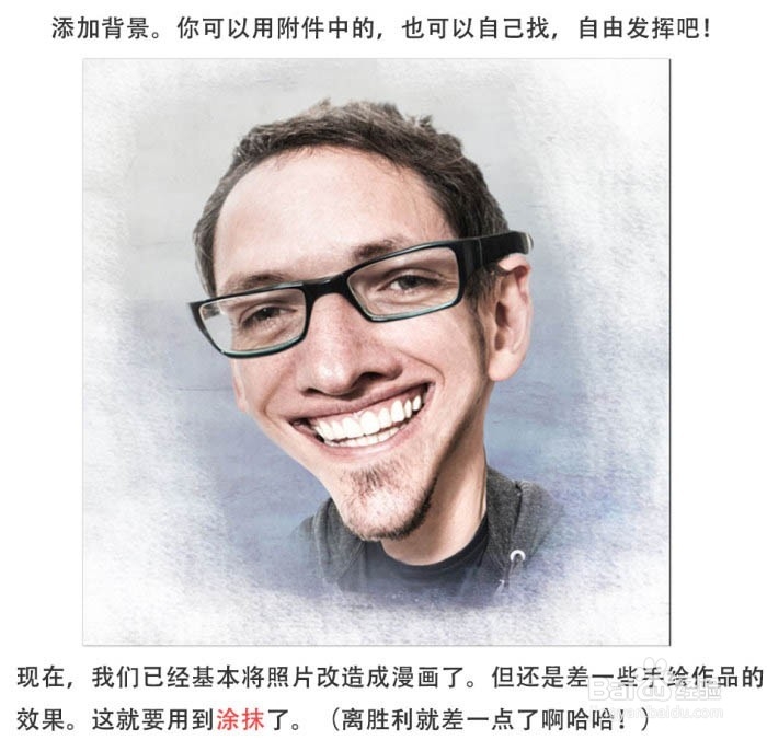 利用变形液化工具把人像转为搞笑漫画