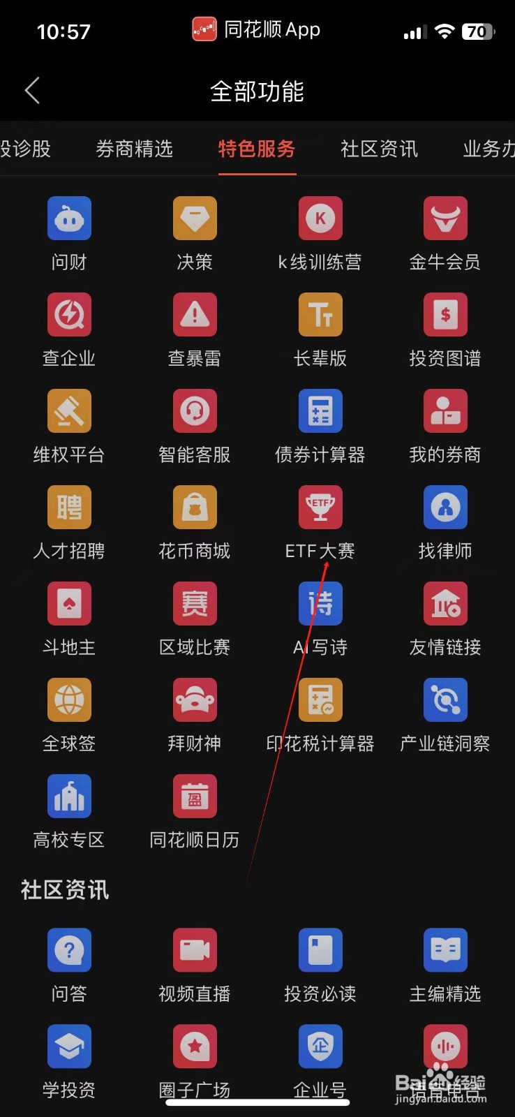同花顺怎样查看ETF大赛