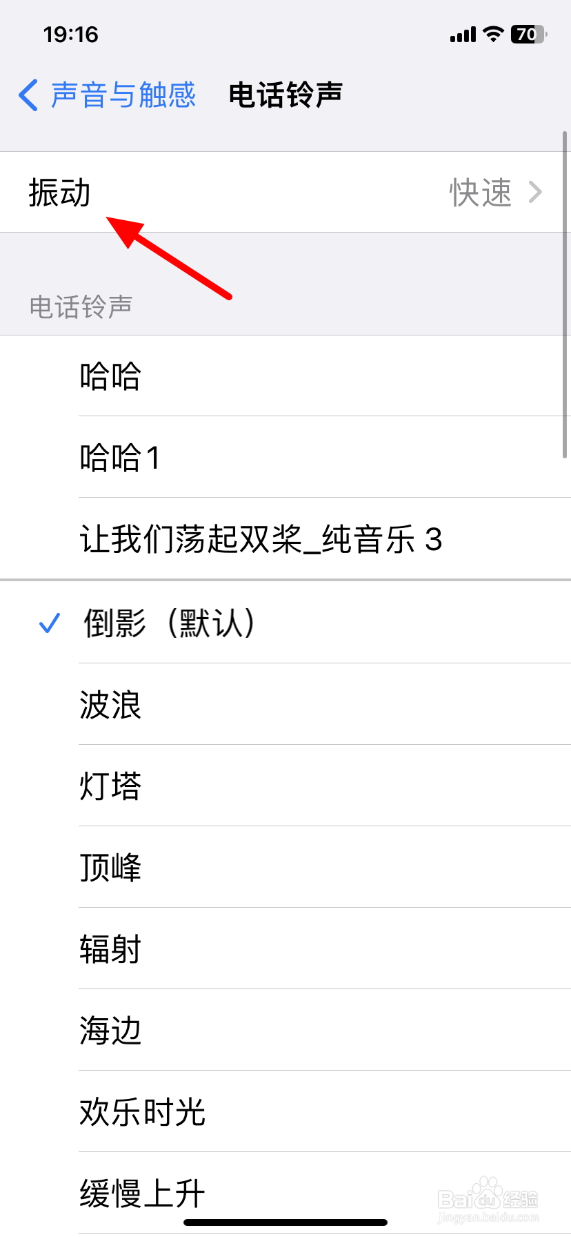 苹果手机振动怎么调