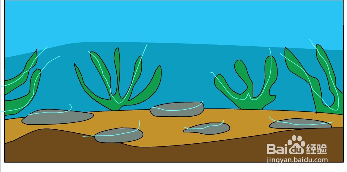 flash绘制海底世界的背景