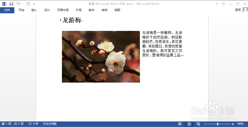 word 2013 如何让文字环绕在图片周围