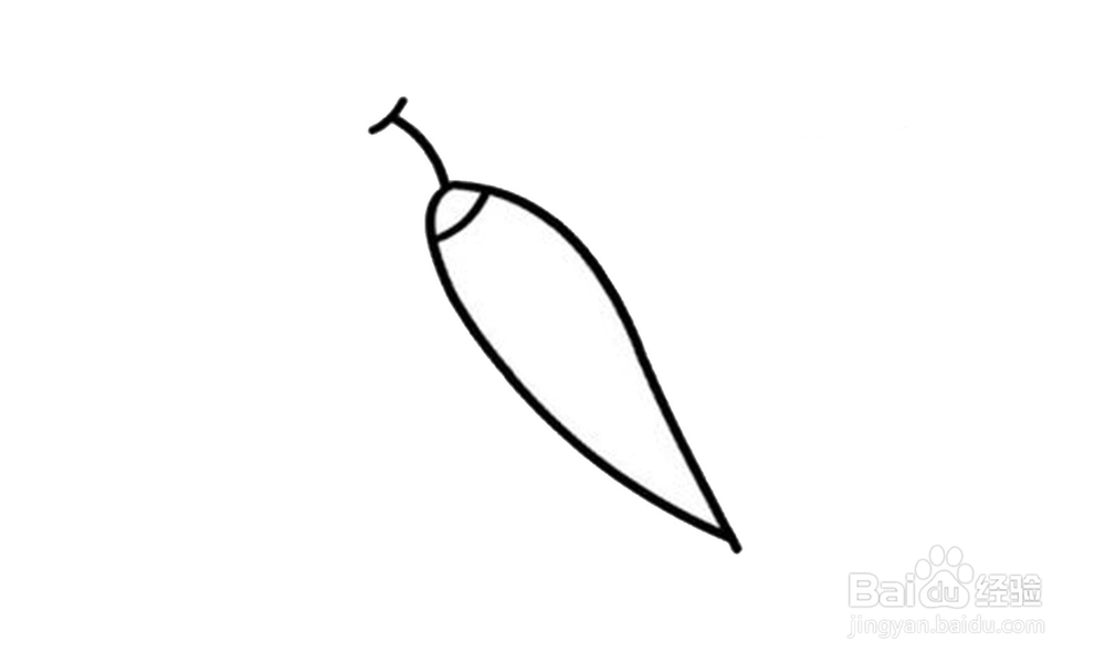 如何画出一个红辣椒？