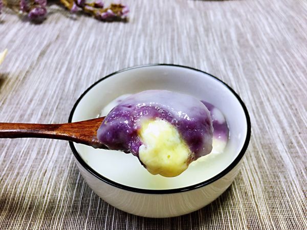 紫薯琉璃芝心汤圆