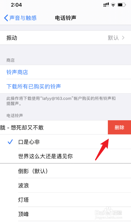 iPhone11怎么删除添加的自定义铃声