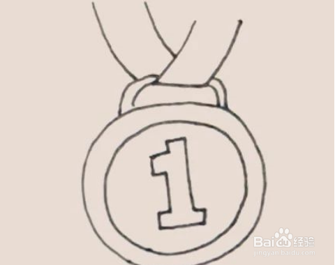 金牌简笔画的画法