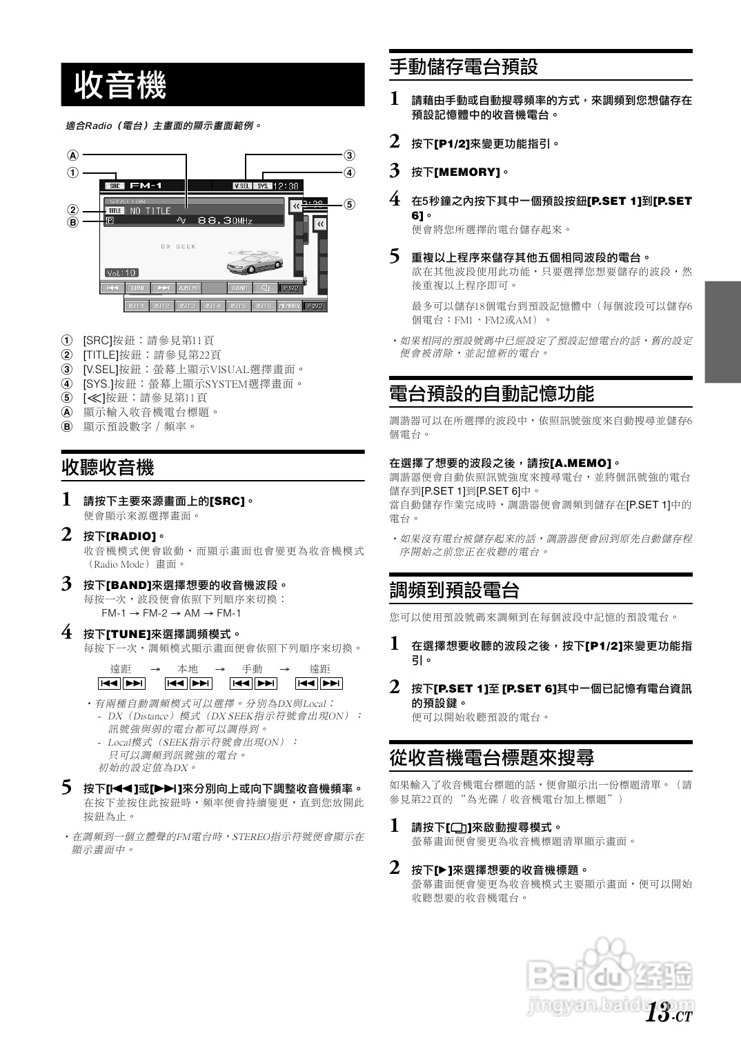 阿尔派IVA-D300E型 车载DVD播放器 说明书:[1]