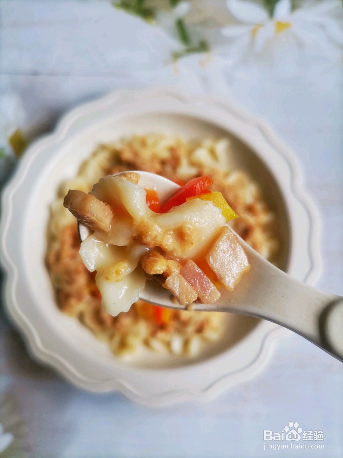 鹅肝花生酱拌面